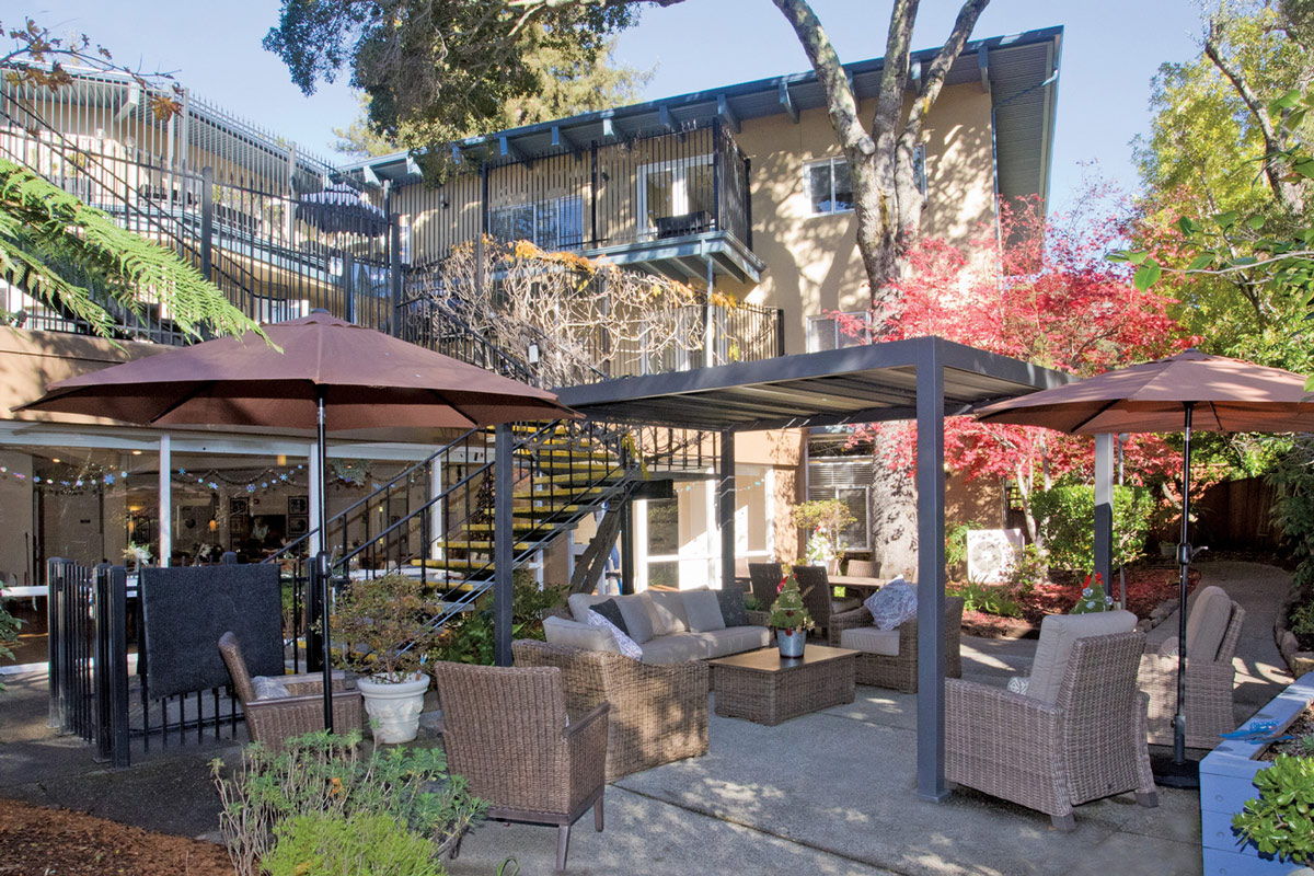 Patio with shade covers