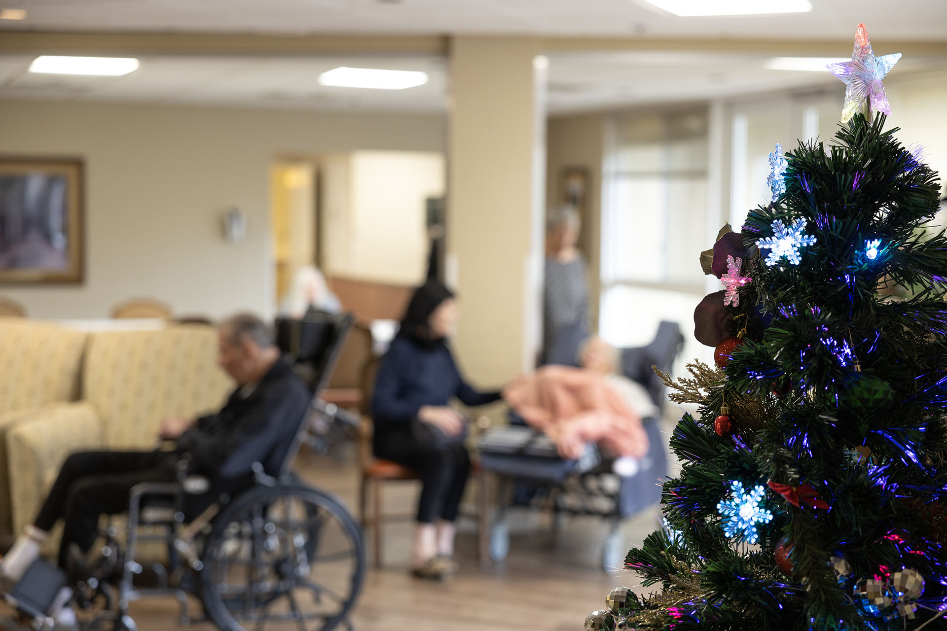 Older woman with younger nurse