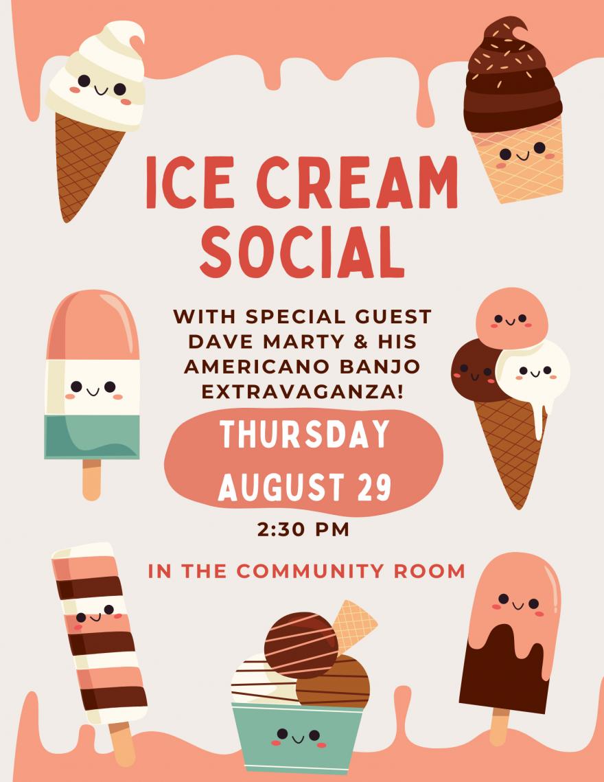 Windchime Ice Cream Social Poster