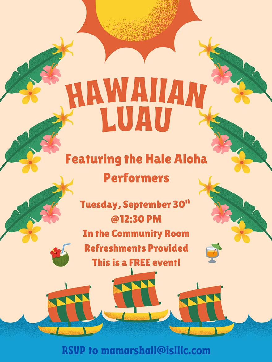 Hawaiian Luau Poster