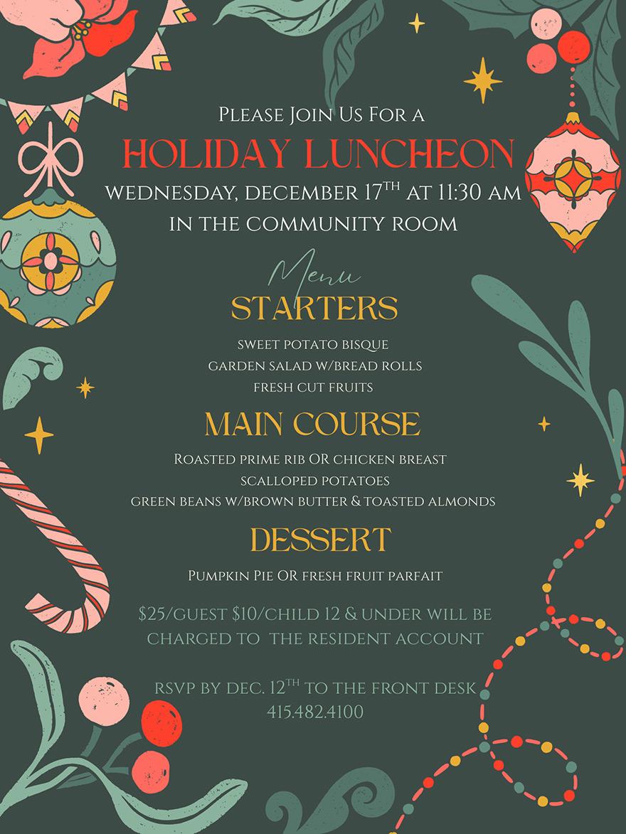 Holiday Luncheon Poster