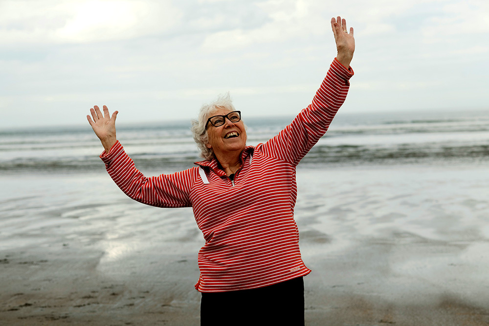 woman on beach